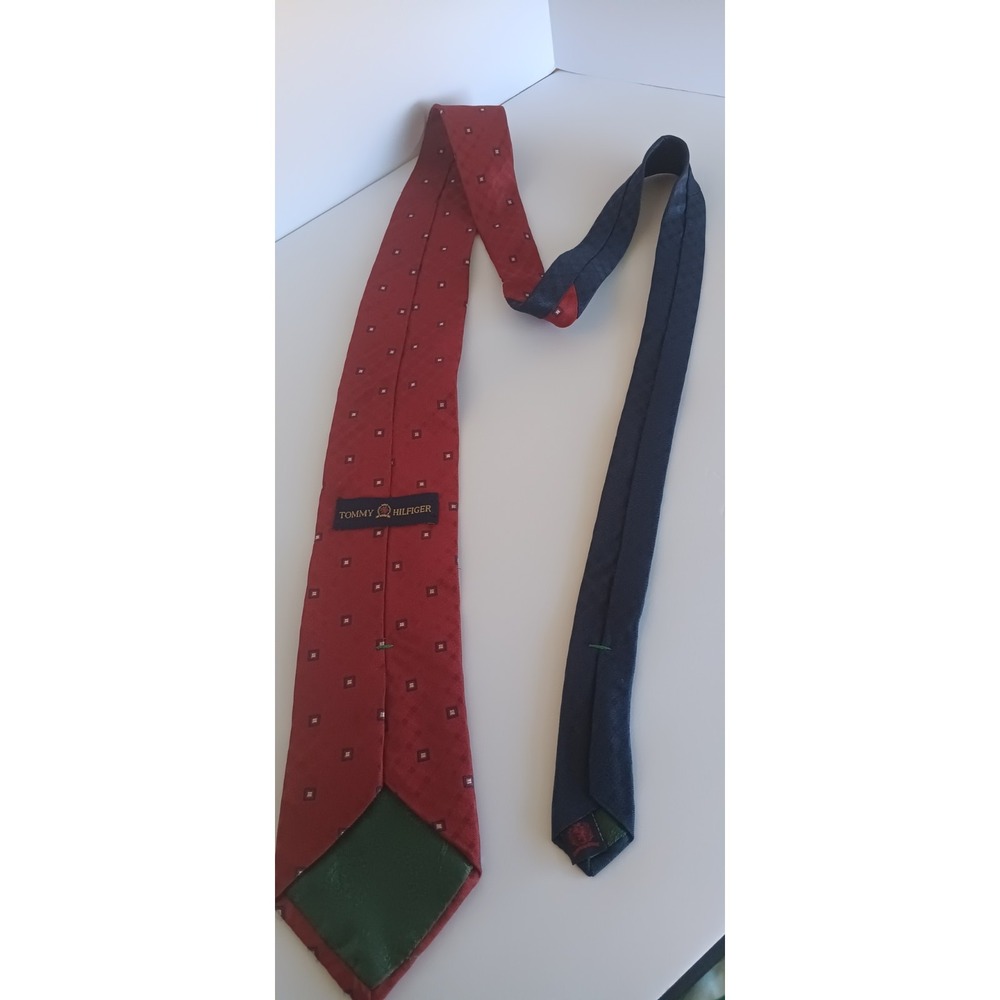 Tommy Hilfiger mens tie silk necktie preppy old money classic - Picture 5 of 6